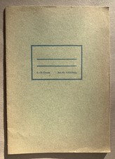 vintage Schulheft kariert mit Rand hellgrün mit rosa Löschblatt DDR  1987