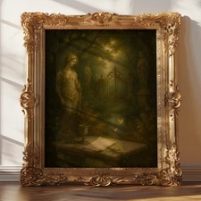 Forest of the Lost Garden Print | Baroque Gothic Wall Art | Museum Fine Art