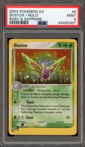 Pokemon Dustox EX Ruby & Sapphire Holo Rare #6 PSA 9 Mint