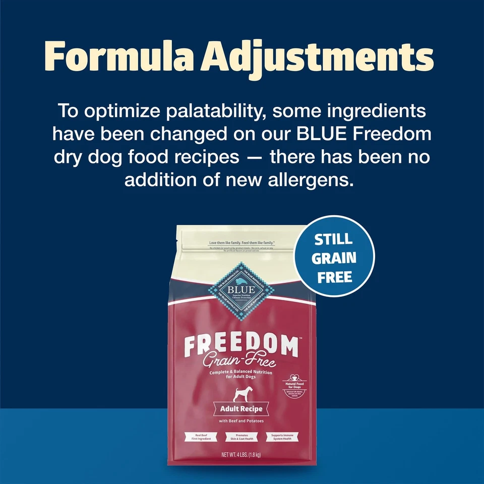 Blue Buffalo Freedom Grain Free Dry Dog Food Beef Recipe 24 lbs Grain Free - Image 2 of 4