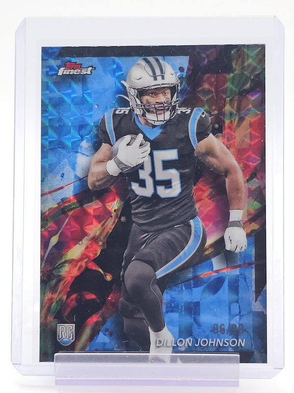 DILLON JOHNSON 2024 TOPPS FINEST ROOKIE BLUE GEOMETRIC /99 #72 PANTHERS Q5099