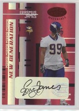 2005 Leaf Certified Materials Mirror Red Signatures 6/25 Erasmus James Auto t8i