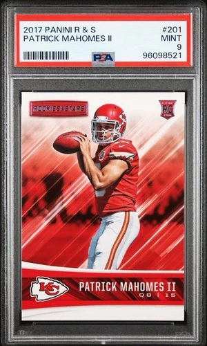 Patrick Mahomes Rookie 2017 Panini Rookies & Stars #201 RC MINT PSA 9