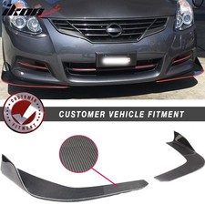 Universal Fit Carbon Fiber Cf Winglet Type 3 Front Bumper Lip Splitter Universal Fit Carbon Fiber Cf Winglet Type 3 Front Bumper Lip Splitter