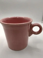 Homer Laughin Coffee Mug FIESTA ROSE PINK HLC O Ring Handle  3 1/2"      