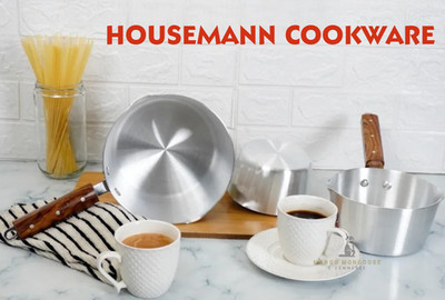 HOUSEMANN Aluminium 16 -22 cm Milchtopf Teekanne Kochtopf mit Holzgriff