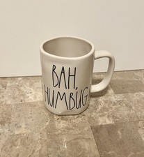 RAE DUNN By Magenta BAH HUMBUG 16 oz Stoneware Coffee Tea Mug Christmas