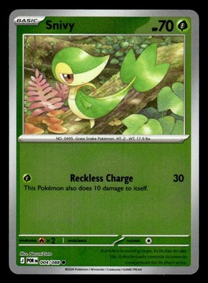 Snivy 004/088 Common Perfect Order Pokemon Reverse Holo
