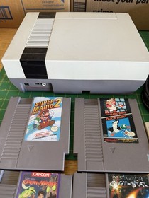 nintendo nes console original bundle Lot W/ 5 Games Mario 1 & 2 Zoda Read Desc