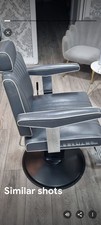 Belmont grey Takara Dainty Barber Chair Height Adjustable (Used In VGC)
