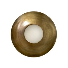 Brass Wall Sconce Globe Light Modern Flush Mount Mid-Century Wall Lamp