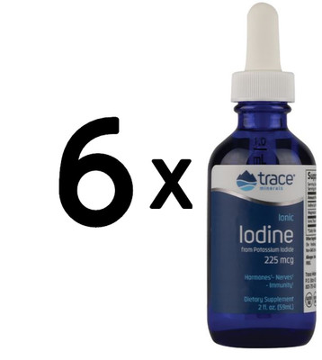 6 x Trace Minerals Ionic Iodine, 225mcg - 59 ml. (338,95 EUR/L)