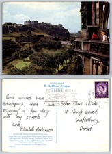 Edinburgh Castle & Scott Monument View Postcard Scotland 1960s J. Arthur Dixon