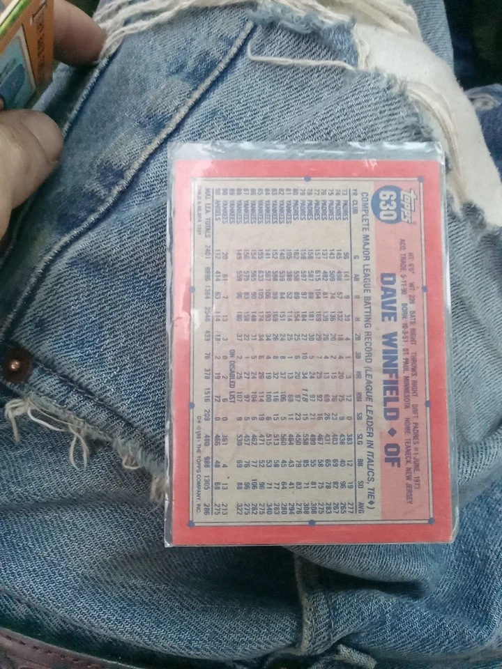 Topps 40s Baseball Card 1991 Dave Winfield Angels #640 - Image 3 of 3