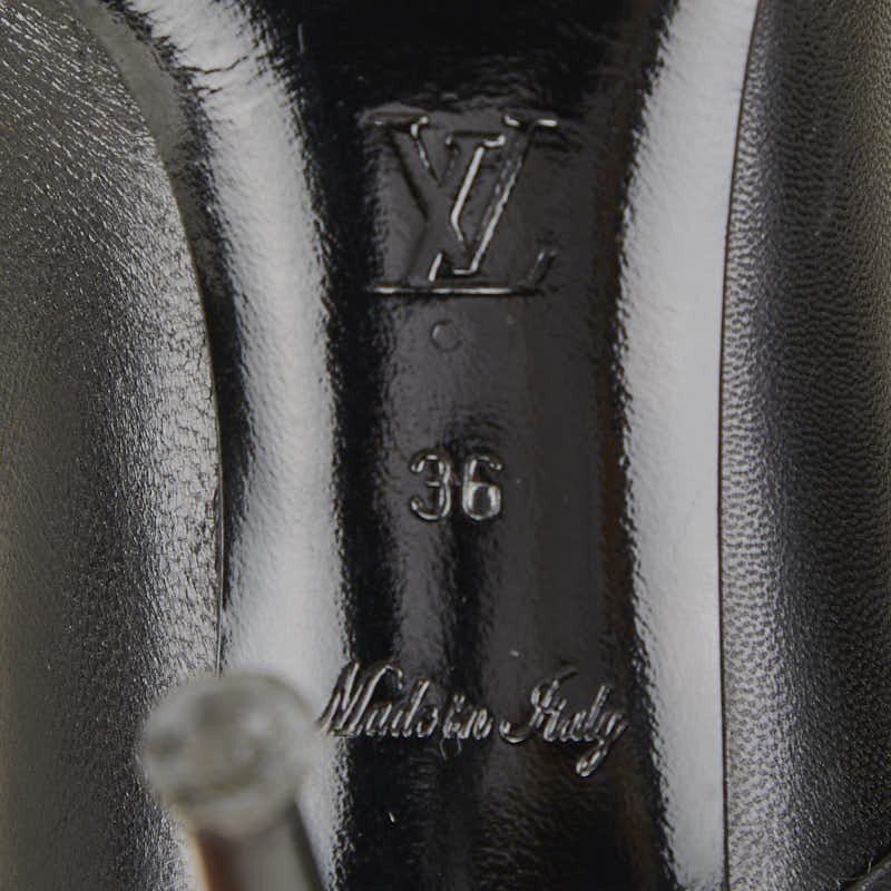 Louis Vuitton Shoes Pumps Heel EU 36.0 US 6.0 Leather Black Authentic thumbnail 8