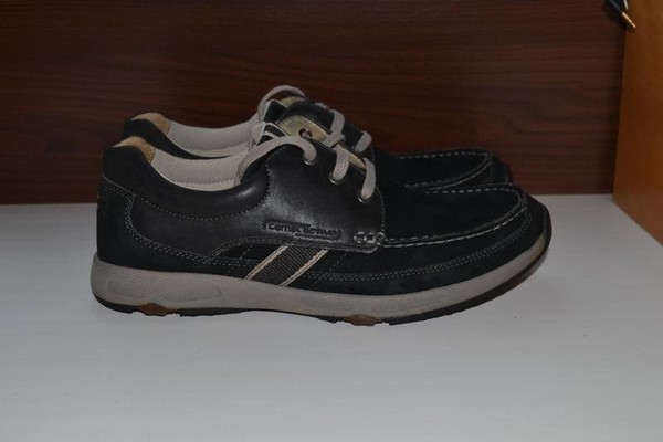 Men Camel Active Loafers Black Suede 42