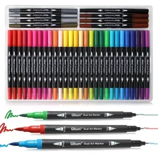 Coloring Markers Dual Tip Brush 36 Pcs Adult Art Journaling Gifts