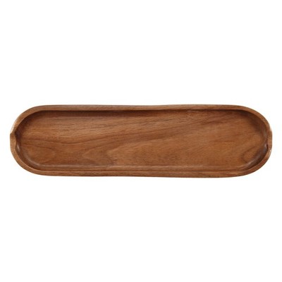 Teak rechteckiger Holzteller kleines Blatt Obstteller Snackteller 7629