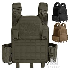 KRYDEX Plate Carrier Tactical Vest Quick Release & Laser Cut MOLLE Panel w/ Clip
