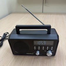 Radio Shack Digital Portable Tabletop Radio AM FM WX Weather Black TESTED Works