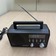 Radio Shack Digital Portable Tabletop Radio AM FM WX Weather Black TESTED Works
