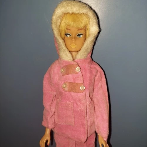 Vintage Barbie Clone Tressy Pink Car Coat And Pants