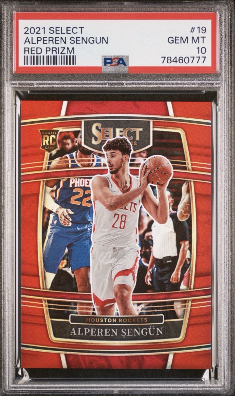 2021-22 Panini Select Alperen Sengun RC #19 Red Prizm /199 PSA 10 GEM MT