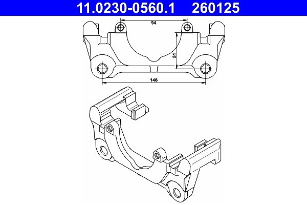 ATE Halter, Bremssattel Vorderachse U.A. FüR Audi, Seat-image