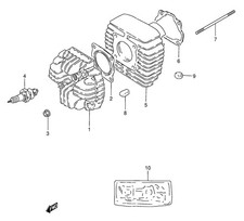 Suzuki Genuine Rubber Pad FZ50 TS50 Engine Transmission 11252-13630-000
