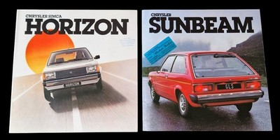 2x CHRYSLER SIMCA HORIZON SUNBEAM 30x30cm Prospekt Brochure Sammlung 1978 G