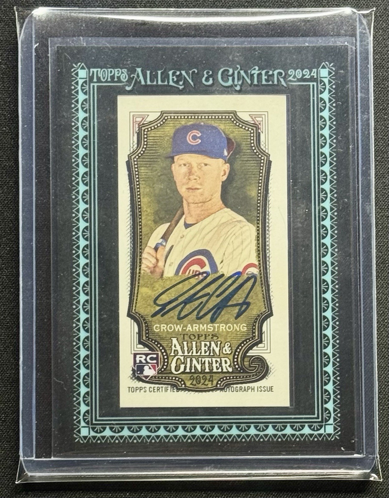 2024 Topps Allen & Ginter Pete Crow Armstrong RC Auto Black Frame /25 Mini