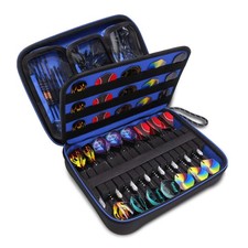 USA GEAR XL Hard Shell Dart Case, Dart Holder for 15 Darts  Accessories - Blue