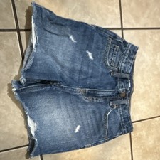 Old Navy Girls High-Rise Slouchy Cut-Off Denim Shorts Blue Size 8 Slim