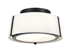 Crystorama Lighting Group FUL-903 Fulton 2 Light 12"W Semi-Flush - Black