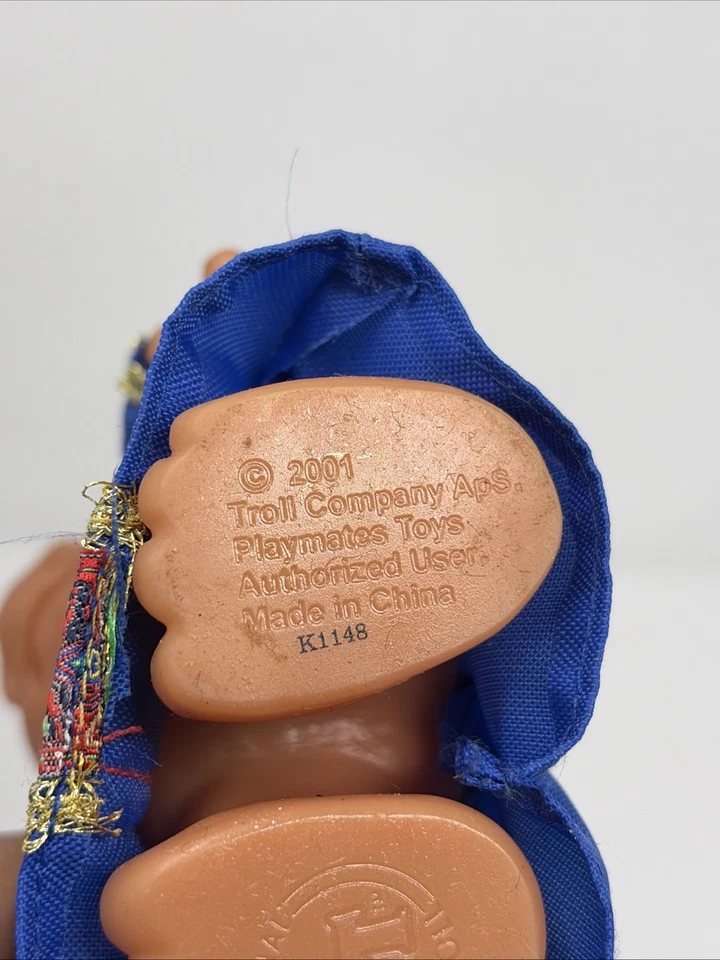 Playmate Toys Trolls Original TT 2001 Troll Femenino con Pelo Rosa en Kimono 5" Foto 3 de 4