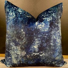 Ralph Lauren Dropcloth Velvet Indigo Italian Velvet Custom Pillow Cover