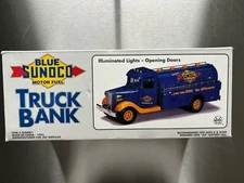 Marx Toys 1993 Blue Sunoco Motor Fuel Truck Bank Limited Edition Vintage NRFB 