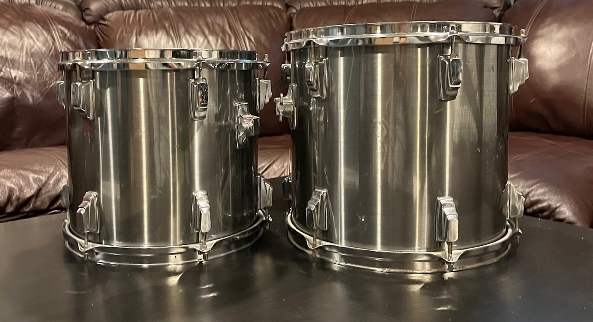 VINTAGE TAMA Swingstar 13 & 12 power toms 1980's - Misty Chrome | eBay