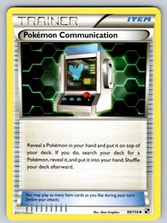 Pokemon Communication 99/114 Black & White Uncommon Trainer