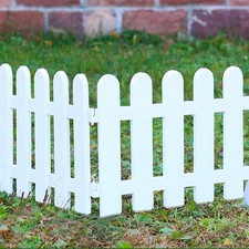 For White Edgings Garden Picket Fence Ornamental Grass Lawn Flowerbeds Plant