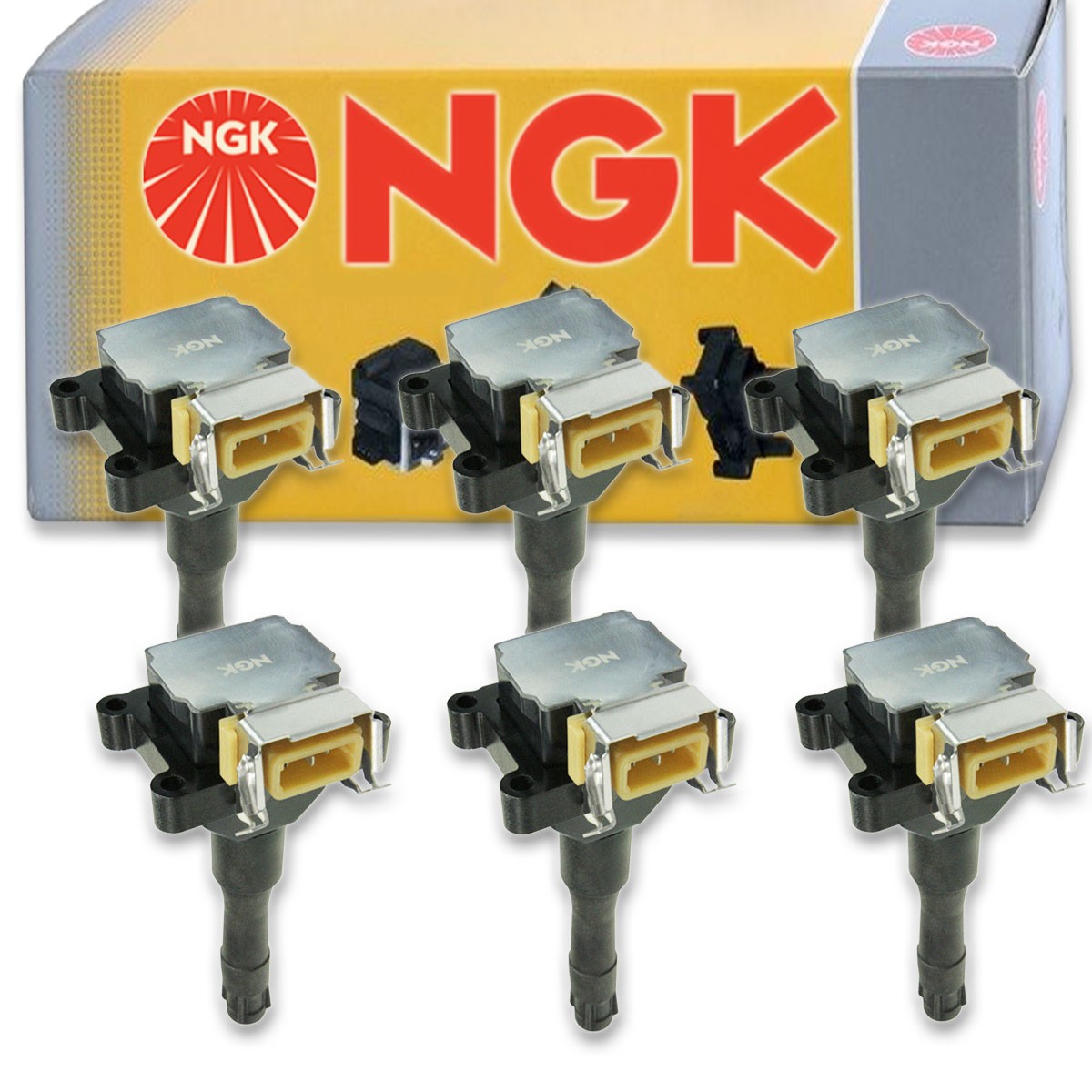 6 pcs NGK Ignition Coil for 1992-1995 BMW 325is 2.5L L6 - Spark Plug Tune Up iv