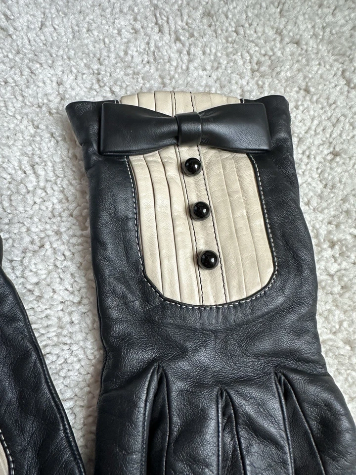 Moschino Cheap And Chic  touch screen leather gloves - Image 3 of 4