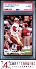 1999 STADIUM CLUB #120 STEVE YOUNG 49ERS HOF POP 4 PSA 10