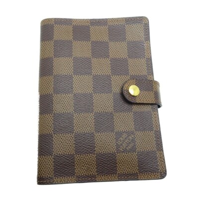 Louis Vuitton R20700 Agenda Pm Cover Damier Ebene Planner Notebook Auth YK576
