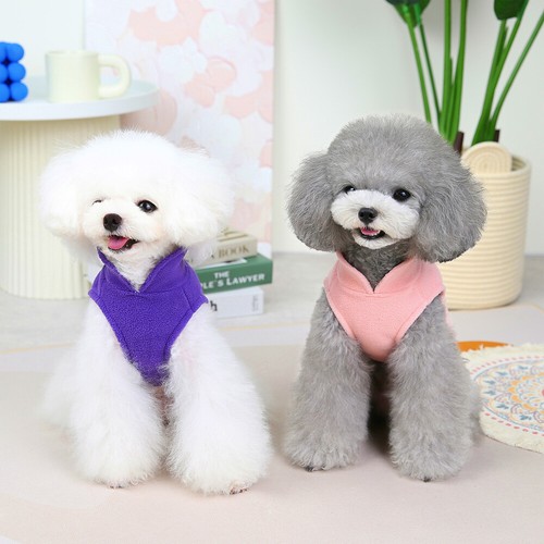 Warm Fleece Dog Cat Coat Jacket Small Puppy Jumper Vest Winter Clothes Apparel - Picture 16 of 24