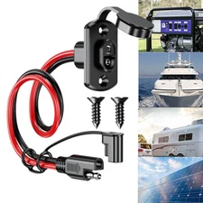 SAE Quick Connector Harness 1FT 12AWG SAE Adapter Male Plug to Female Charger US