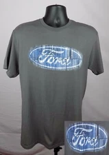 Ford Shirt Men's Medium Gray Company Logo Shirt New Adult Graphic T-Shirt ST101