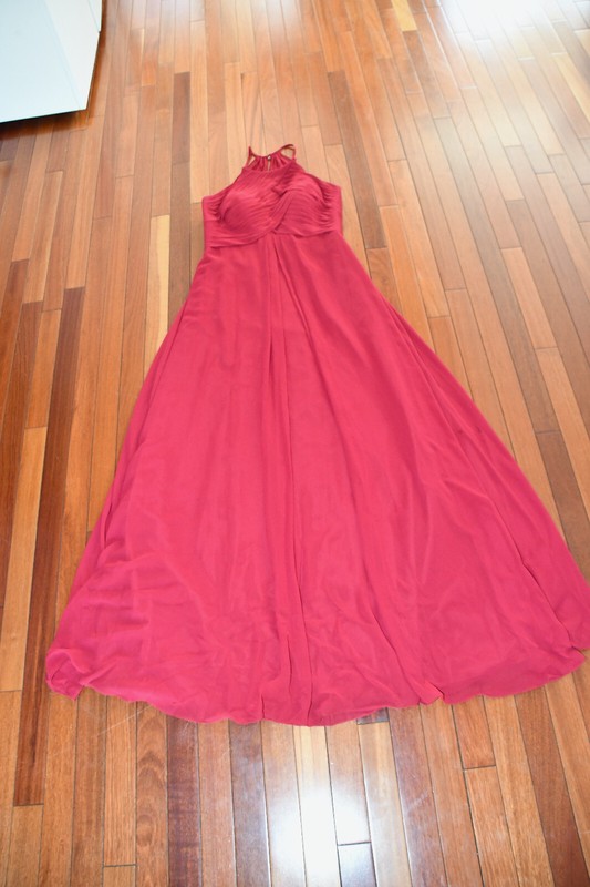 Azazie Women Sz A10  Bridesmaid Dress Raspberry Formal Gown