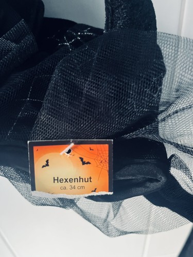 Karnevalskostüm Gr. 36 Spinne Hexe Unikat schwarz Samtkleid Corsagenkleid Hut - Bild 10 von 13