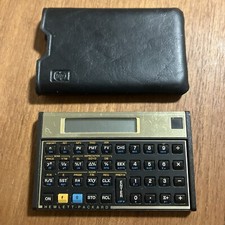 HP Hewlett Packard 12C Gold Financial Business Calculator w/ Case WORKS 